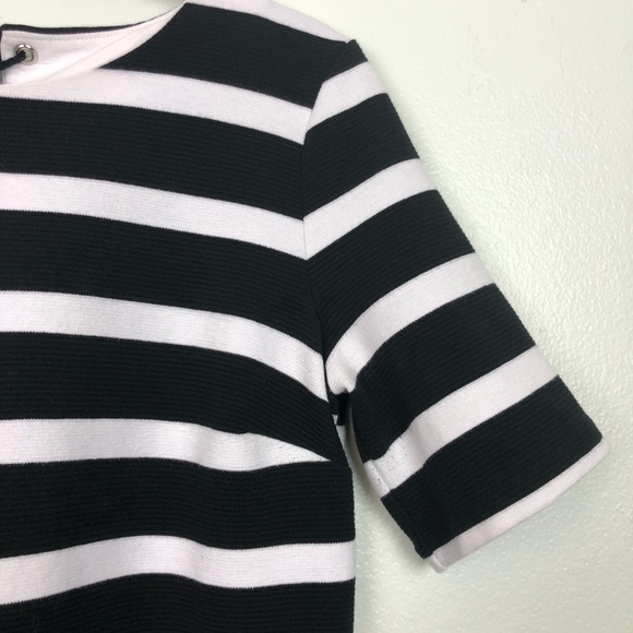 Talbots Boxy MP Tie Back Nautical 1/4 Sleeve Top - Picture 5 of 15